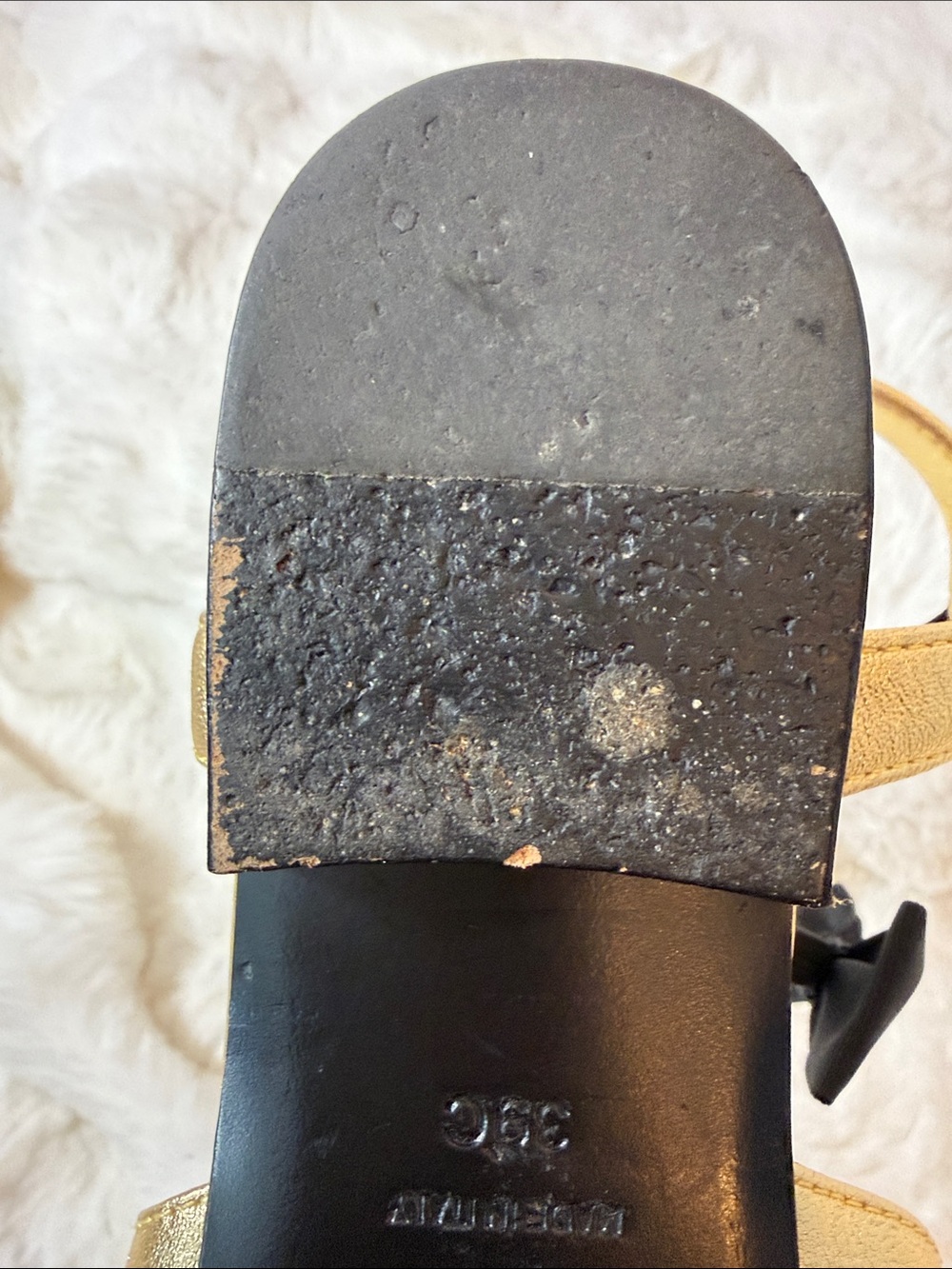 CHANEL Gold and Black Pointed-Toe Slingback Flats - Picture 11 of 12